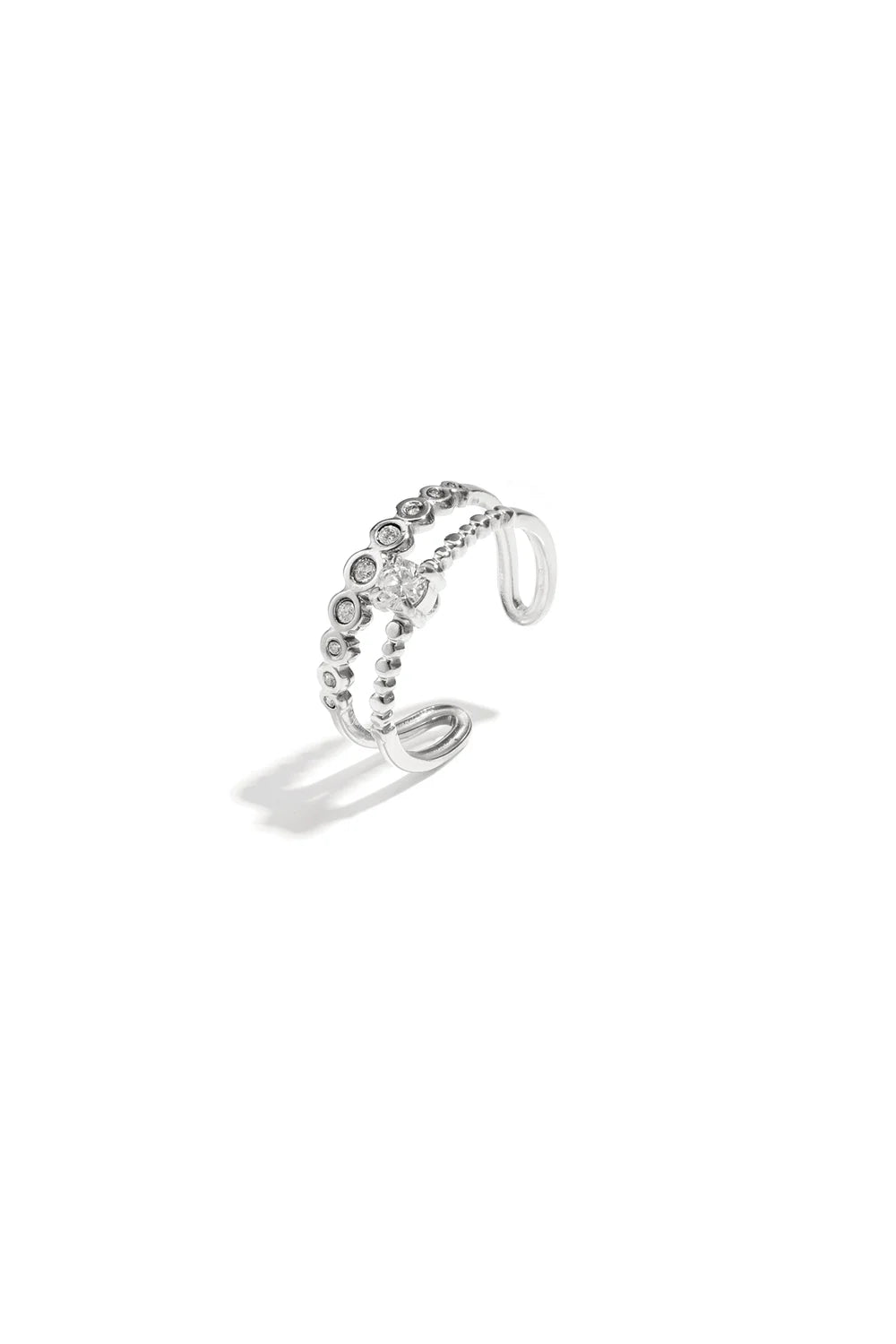 Luna Sparkle - Zilveren ring met strass - online kopen bij niniforyou