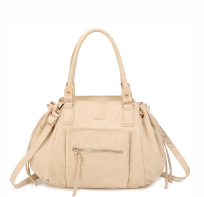 Luxe roze-witte Torrente KIMBERLEY weekendtas en travelbag van groot formaat (42x20x27 cm) met een frisse, modieuze uitstraling, verkrijgbaar bij niniforyou.