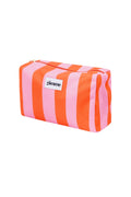 Make-up tas grote strepen - Oranje roze - online kopen bij niniforyou

