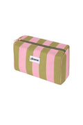 Make-up tas grote strepen - Roze groen - online kopen bij niniforyou