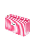 Make-up tas kleine strepen fuchsia- online bestellen bij niniforyou
