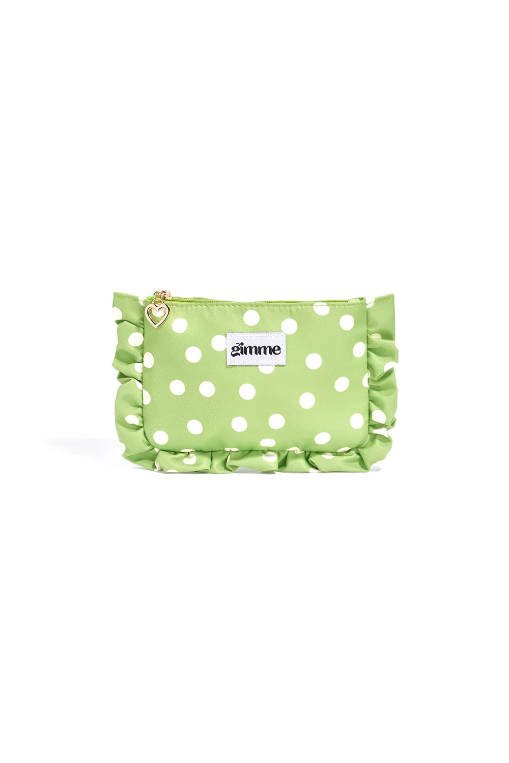 Make-uptassen met ruffle en stippen - lichtgroen -online kopen bij niniforyou