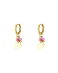 Mini Hartjes Oorbellen – Deep Pink