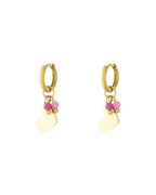 Mini Hartjes Oorbellen – Deep Pink