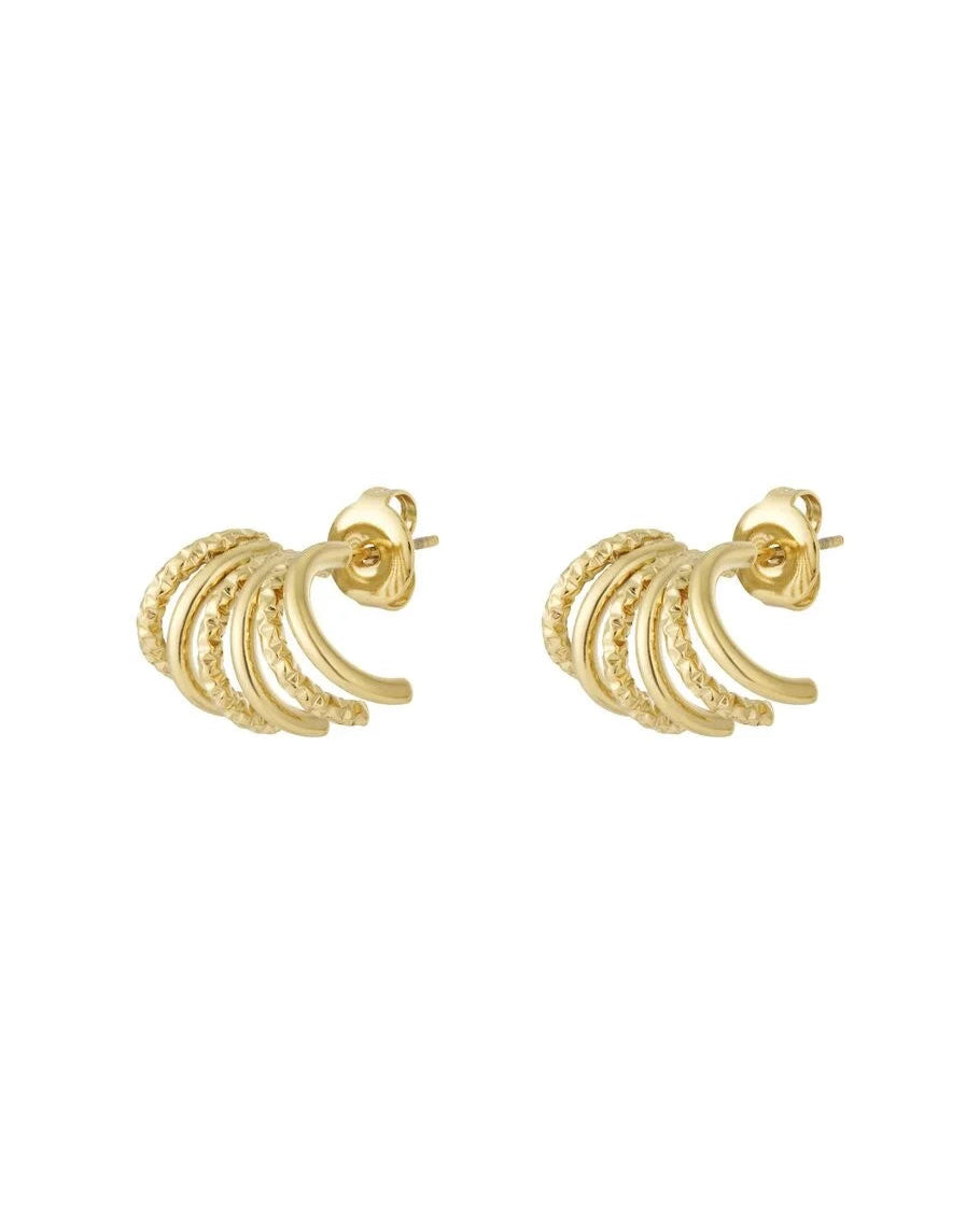Oorbellen 6 Ringen – Goud
