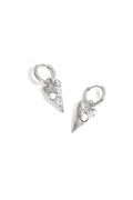 Oorbellen Etched Love Heart - Zilver - Online kopen bij niniforyou