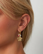 Oorbellen Bloem met Parels – Goud