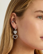 Oorbellen openhartje - Zilver