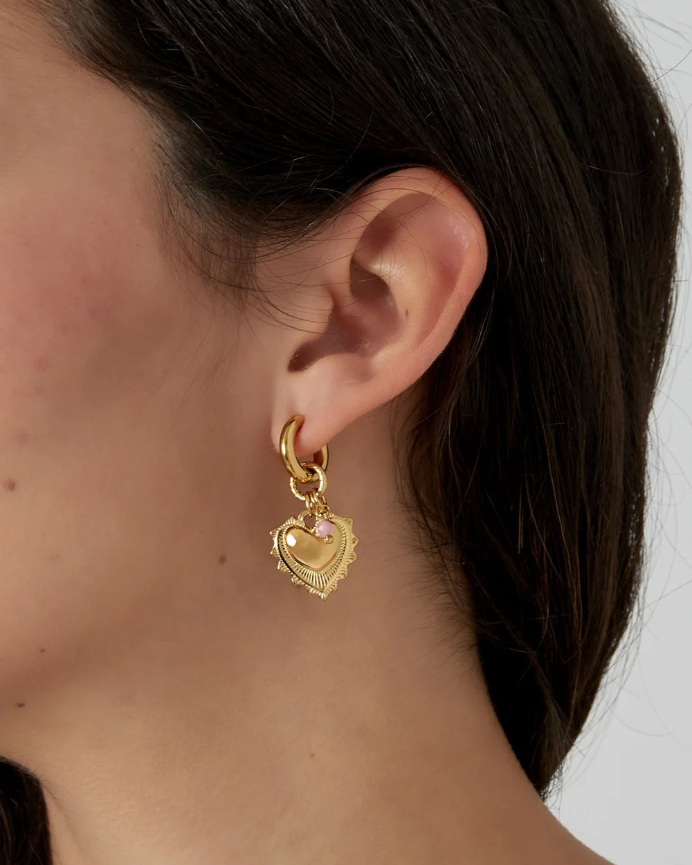 Oorbellen bold heart - Goud