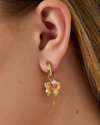 Oorbellen met Bloemenmotief – Goud