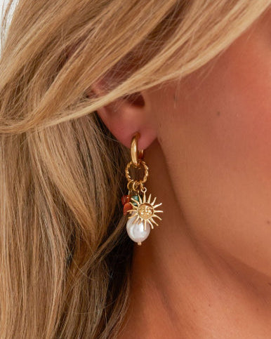 Oorbellen met Zon – Goud