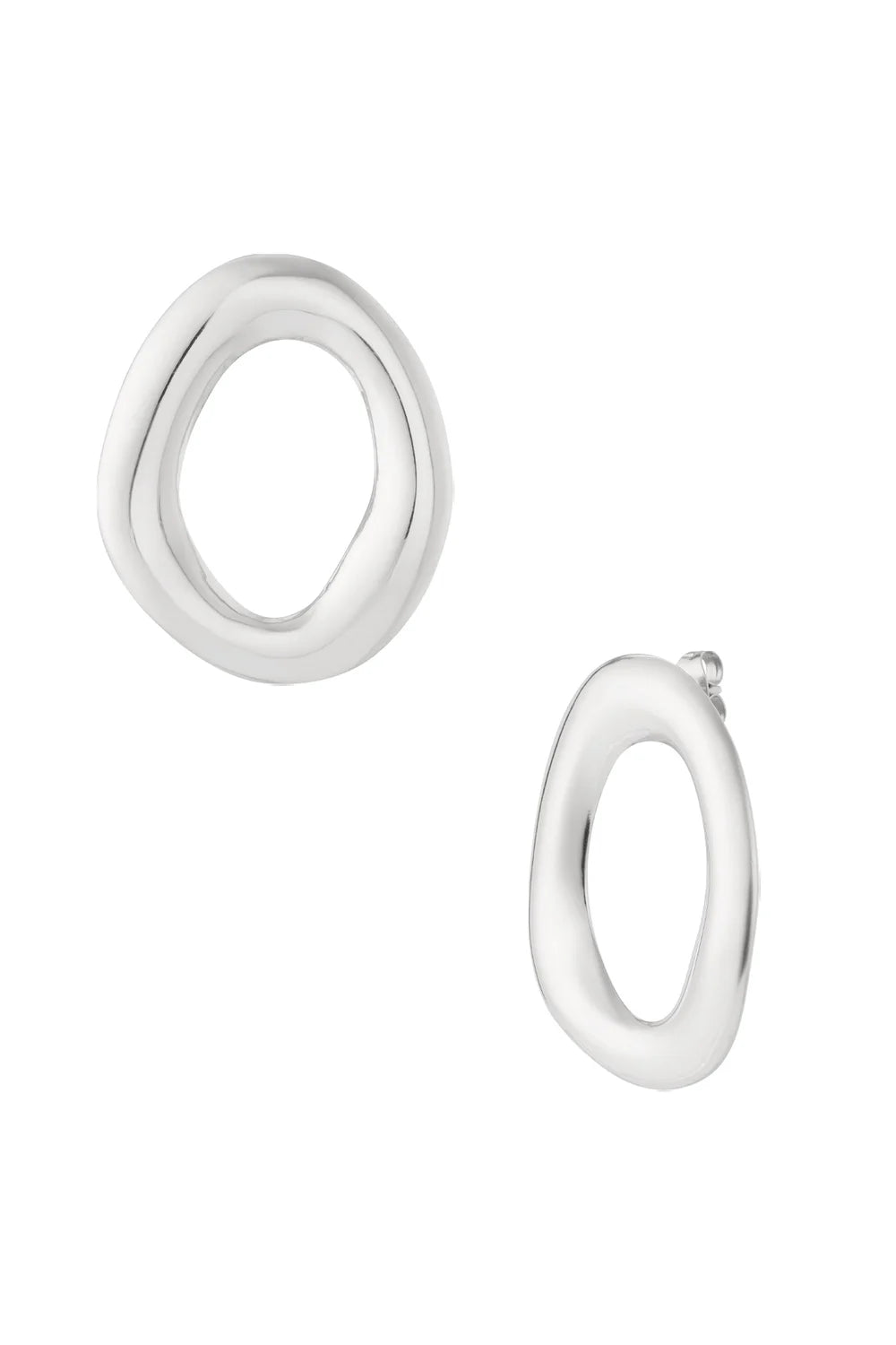 Ovale oorbellen van Oasis - Zilver - online kopen bij niniforyou