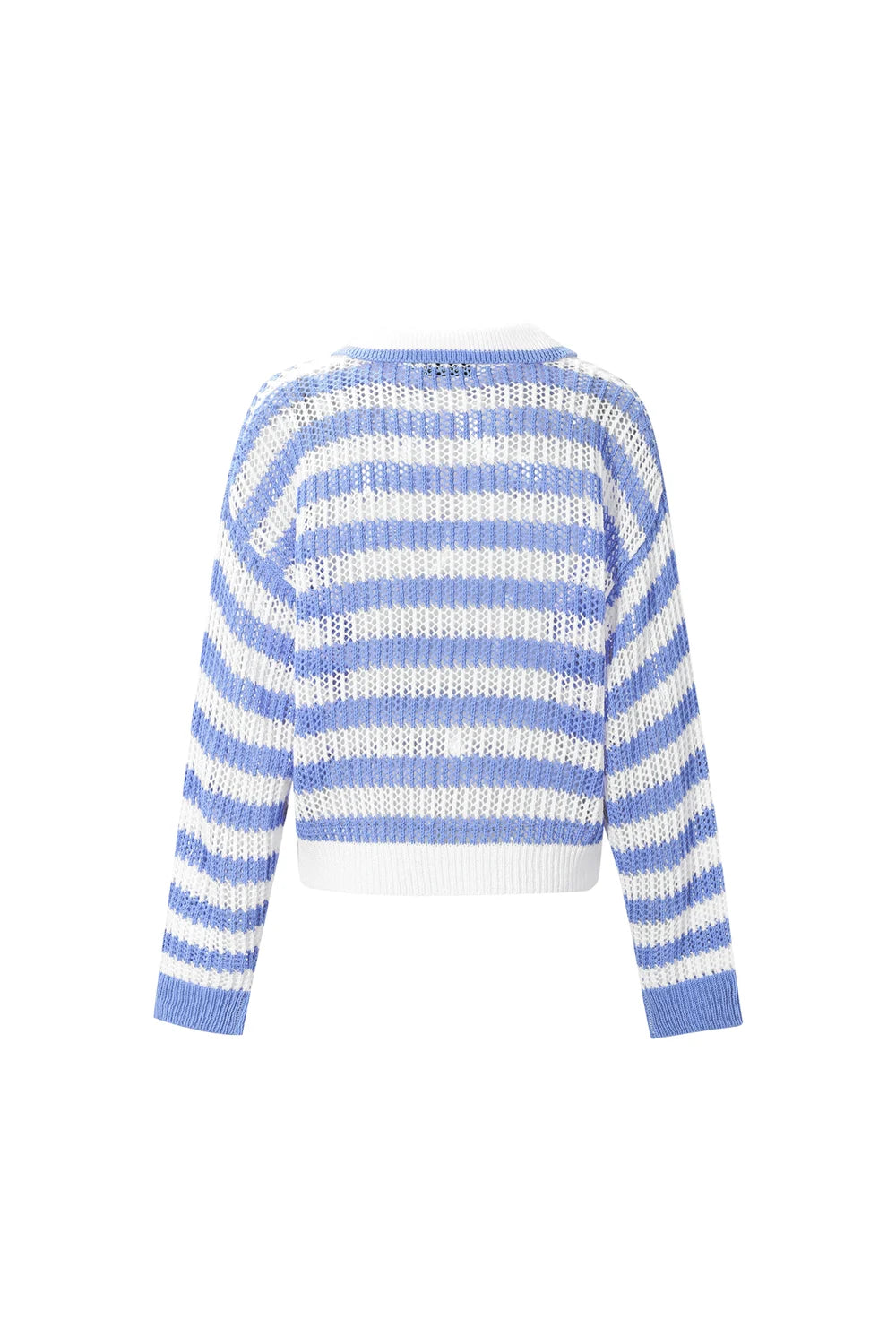 Polo Top blauw met witte strepen