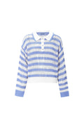 Polo Top blauw met witte strepen