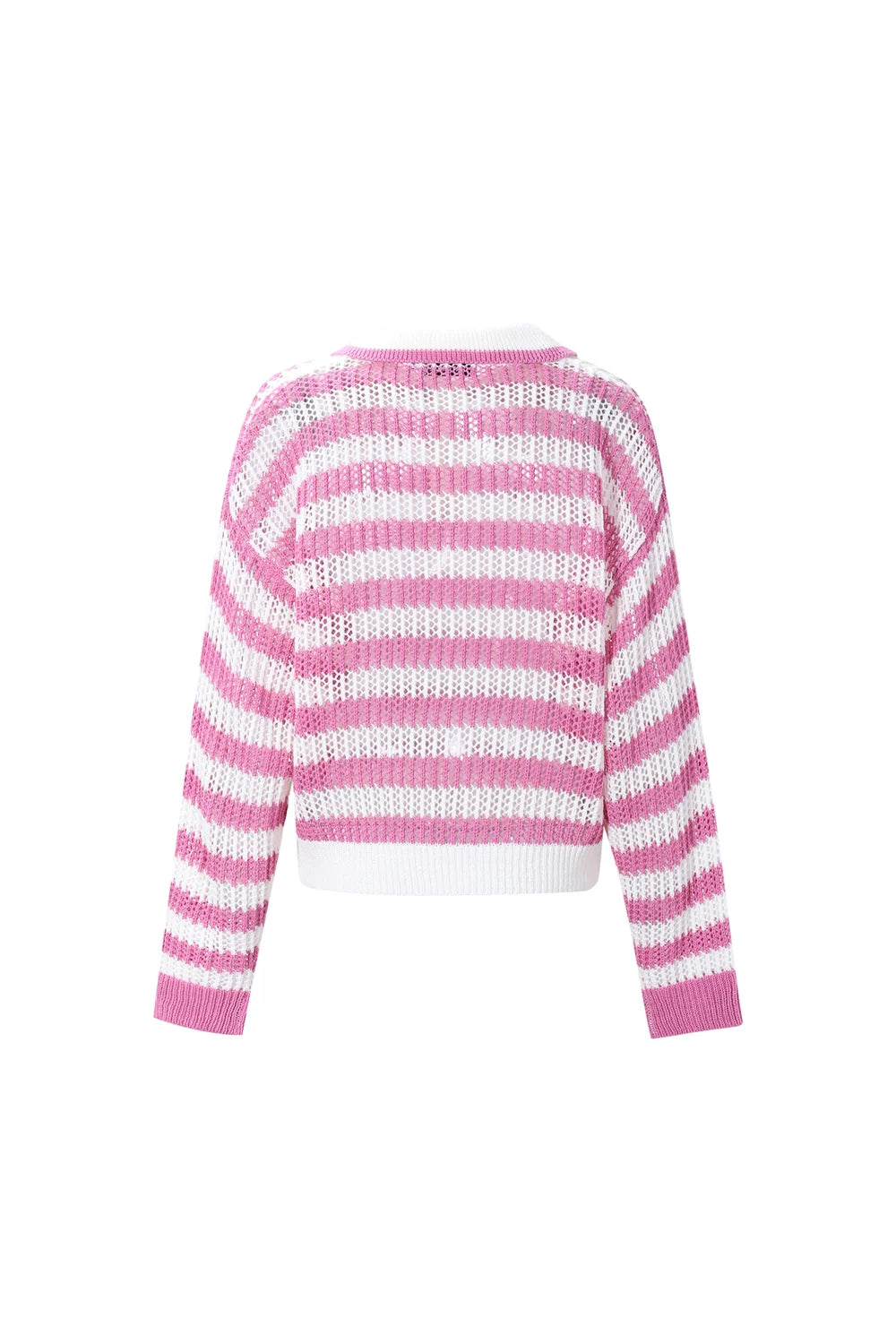 Polo Top Roze met witte streep