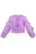 Paarse Ruffle Blouse