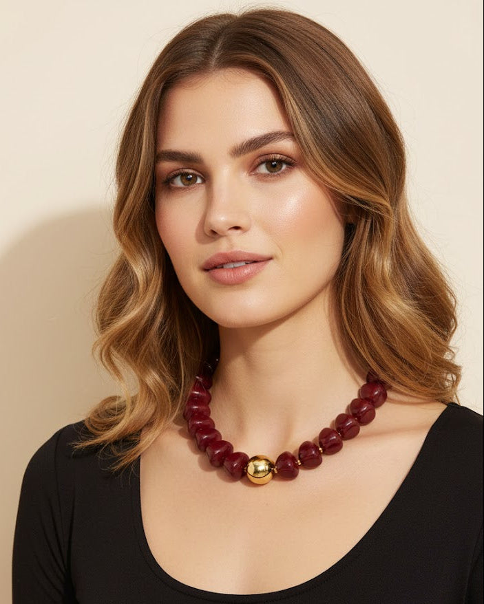 Retro Daily Classic statement karmozijn rood
