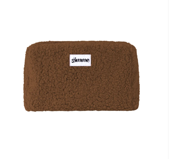 Bruine teddy make-up tas – zacht en trendy toilettasje