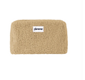 Grote teddy make-up tas khaki – ideaal voor beauty essentials