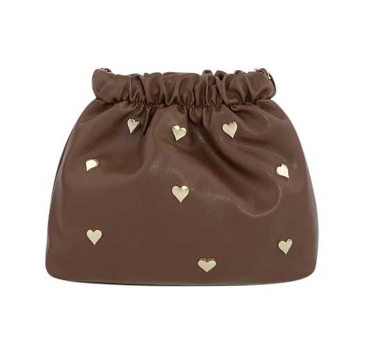 Compacte donkerbruine handtas dames Adore You Tas