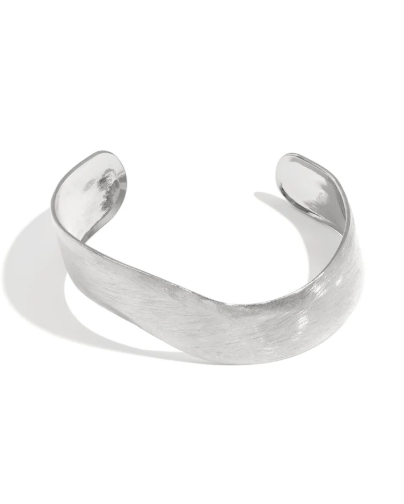 Manchetarmbanden onregelmatige vorm - Zilver