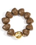 Retro armband statement bruin