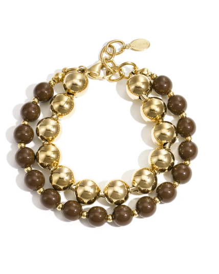 Armband met kralen en balletjes