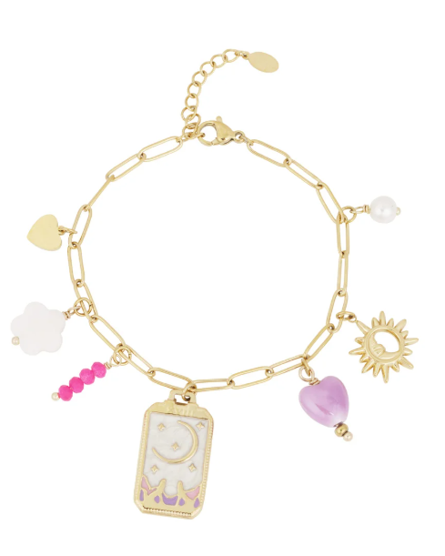 Tiny Moon Bedelarmband – Goud