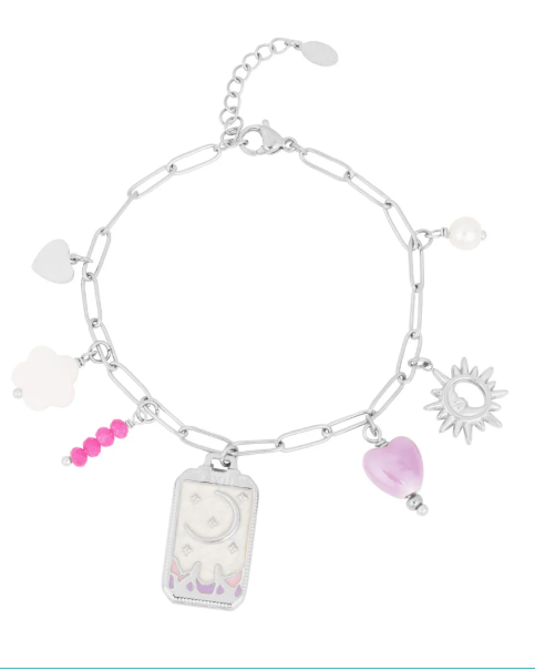 Tiny Moon Bedelarmband – Zilver