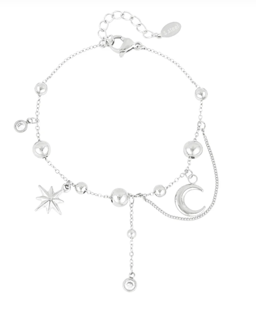 Trendy Moon Armband – Zilver