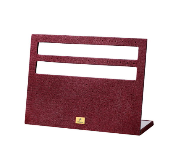 Oorbeldisplay voor 28 paar Rood Flannel