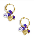 The Blue Heart Charm Oorbellen