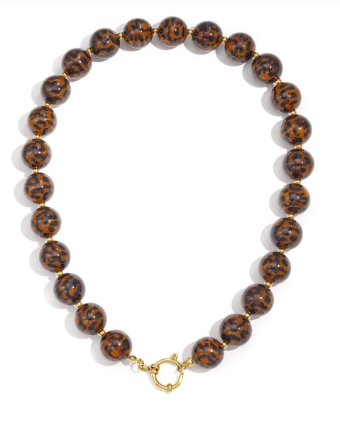 ketting Kralen Retro gevlekt - 16mm