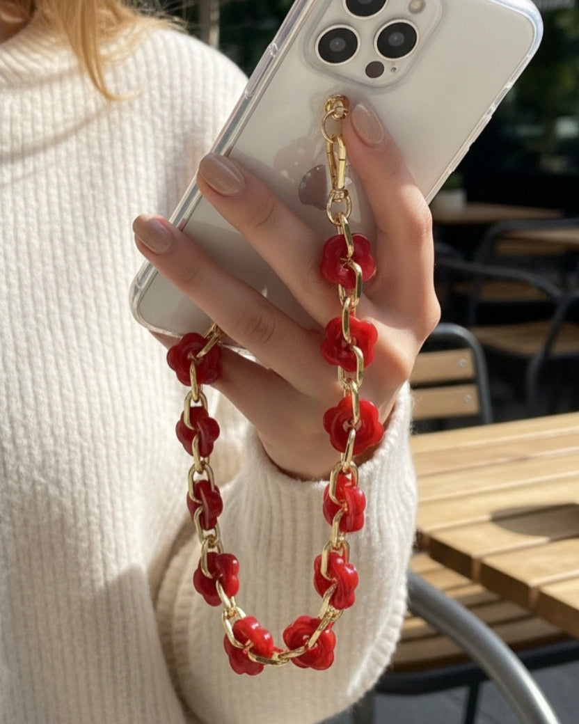 The Floral Telefoonkoord – Karmozijnrood