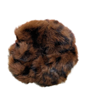 Scrunchie van Imitatiebont met Luipaardprint – Bruin