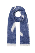 Sjaal Met Subtiele Print blauw
