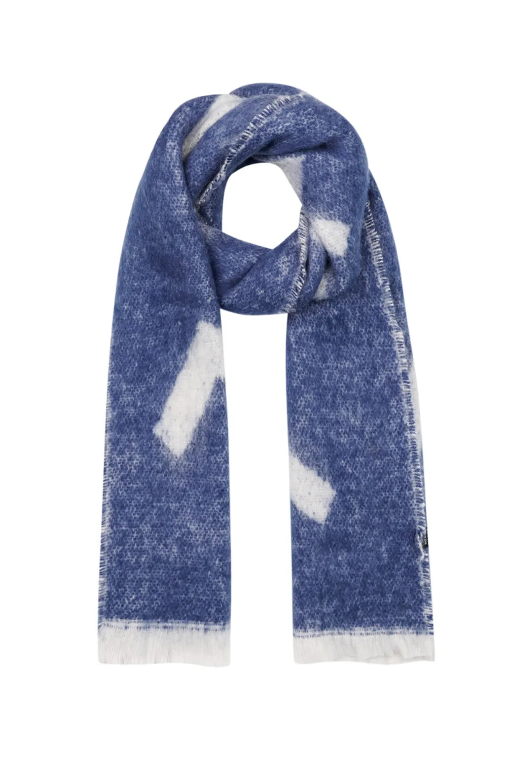Sjaal Met Subtiele Print blauw
