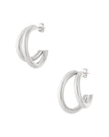 Small Double Hoop Earrings – Zilver