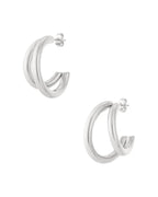 Small Double Hoop Earrings – Zilver
