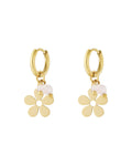 Soft Bloom – Zachtroze Gouden Oorbellen met Kristal