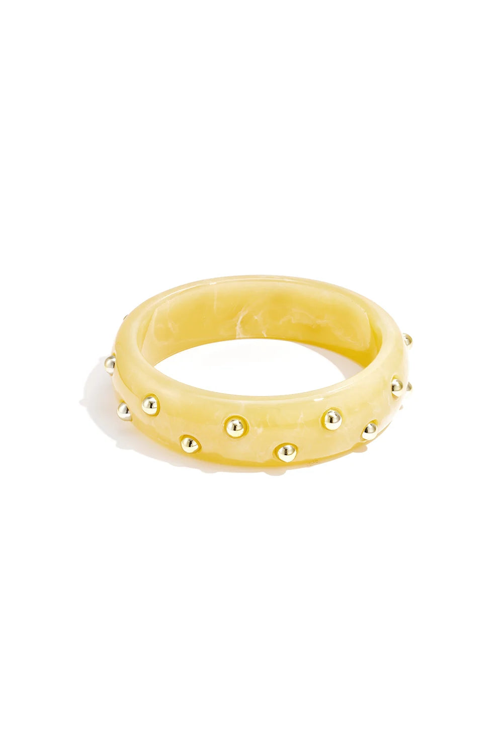 Statement armband met dots - goud geel - Online bestellen bij niniforyou
