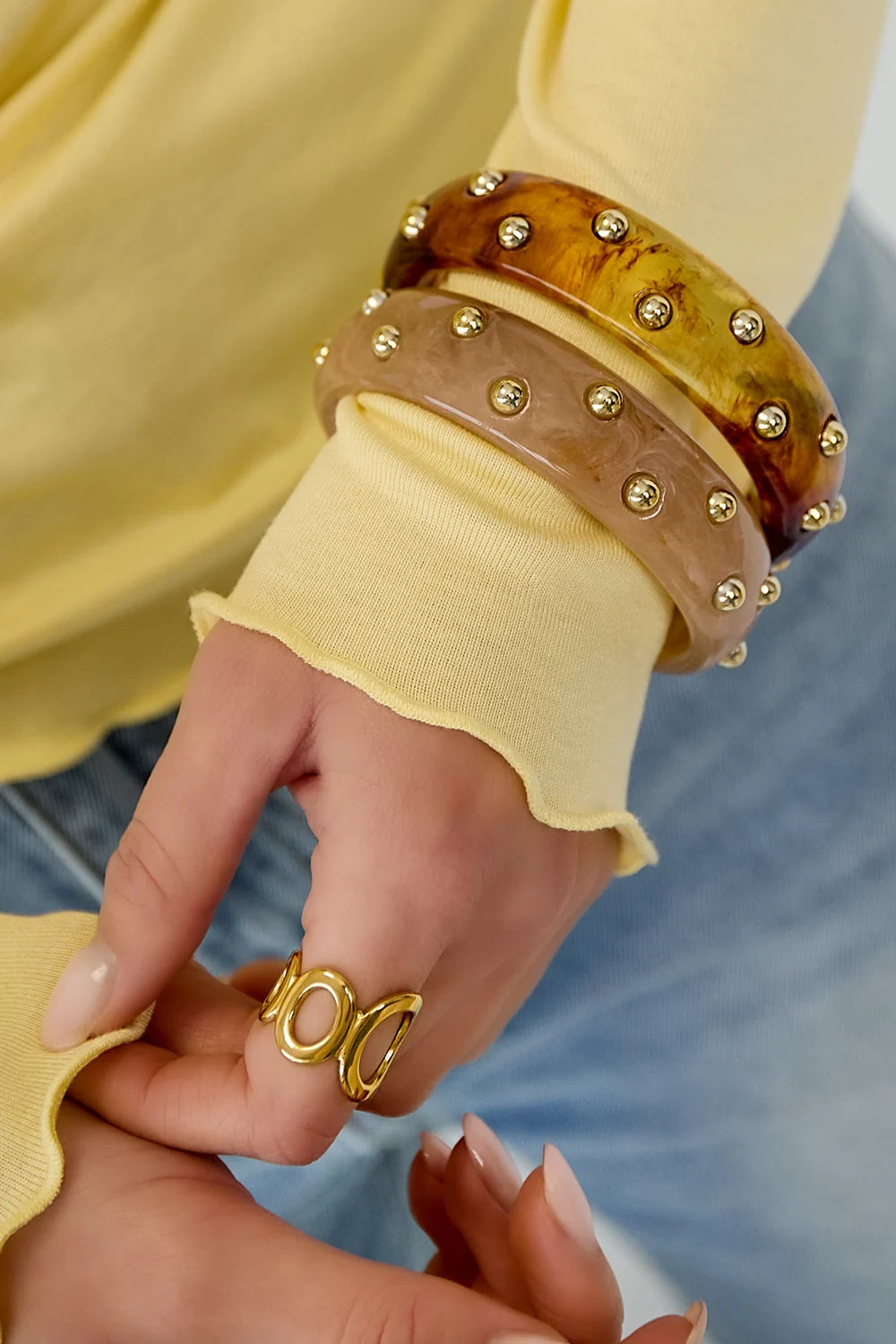 Statement armband met dots - voorbeeld - online bestellen bij niniforyou