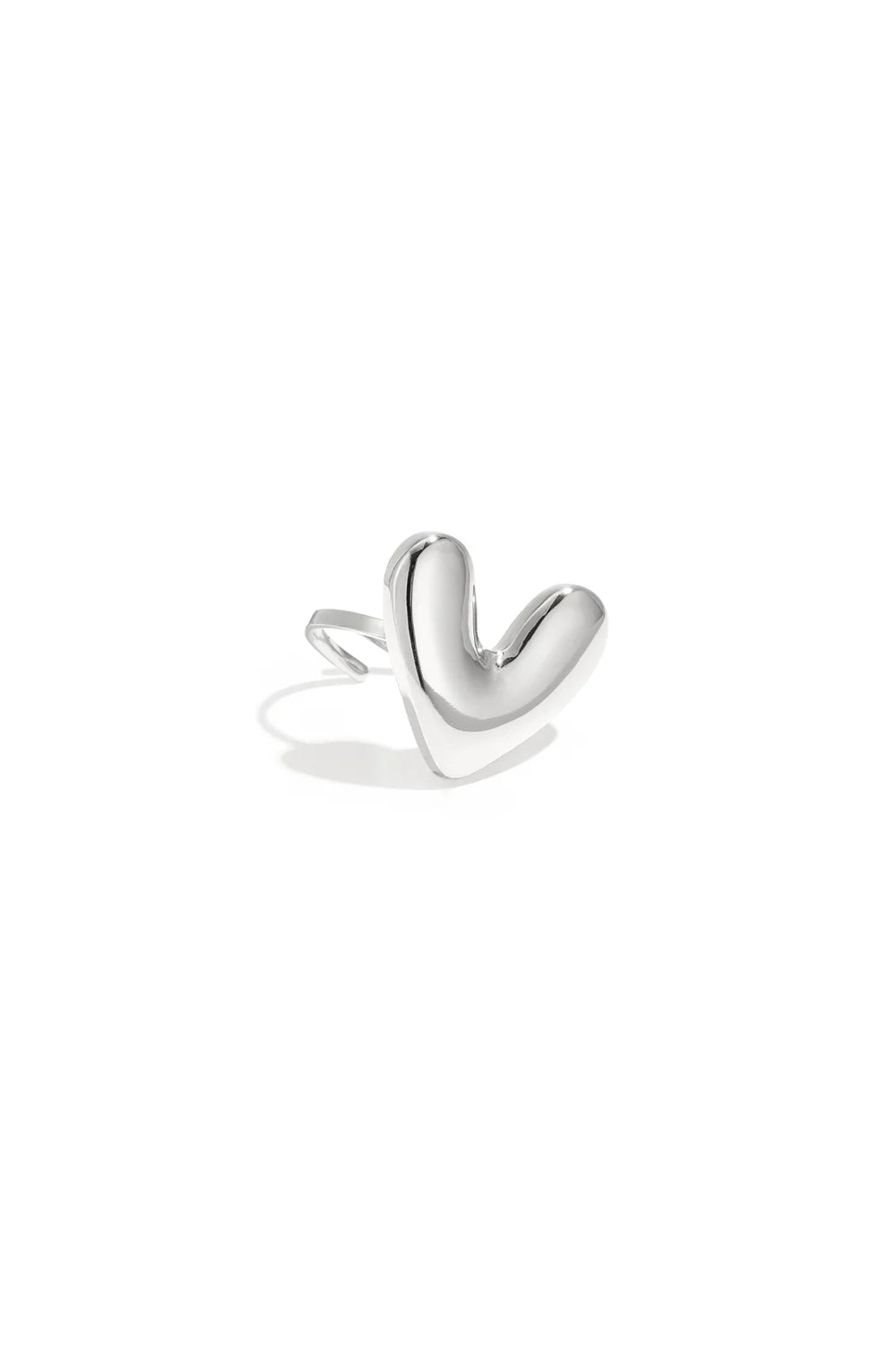 Statement ring funky hart - zilver
