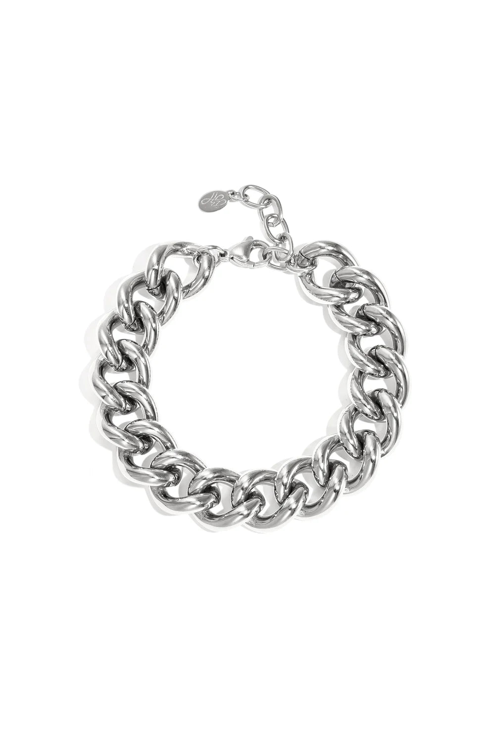 Statement schakelarmband - zilver - online bestellen bij niniforyou