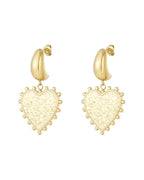The Big Love Trendy Oorbellen Goud – Stainless Steel & Harthanger