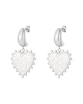 The Big Love Trendy Oorbellen Zilver – Stainless Steel & Harthanger