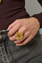 The Flower Power Ring - Goud