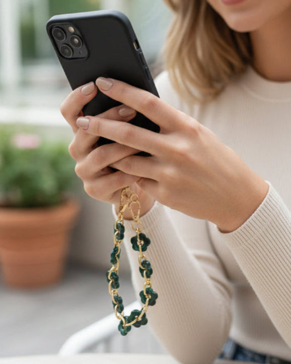 The Floral Telefoonkoord – Donkergroen