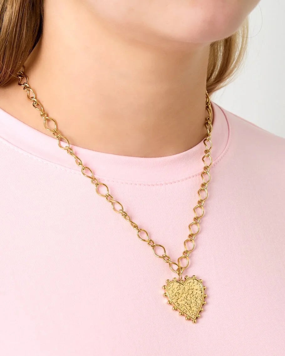 Trendy Ketting Big Love Goud