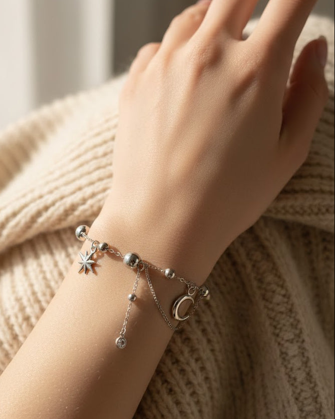 Trendy Moon Armband – Zilver